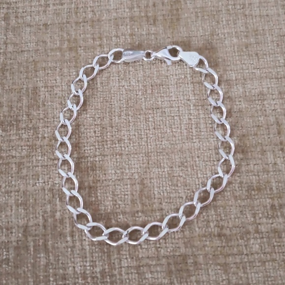 925 Italy Silver Delicate Chain Bracelet - Picture 7 of 7